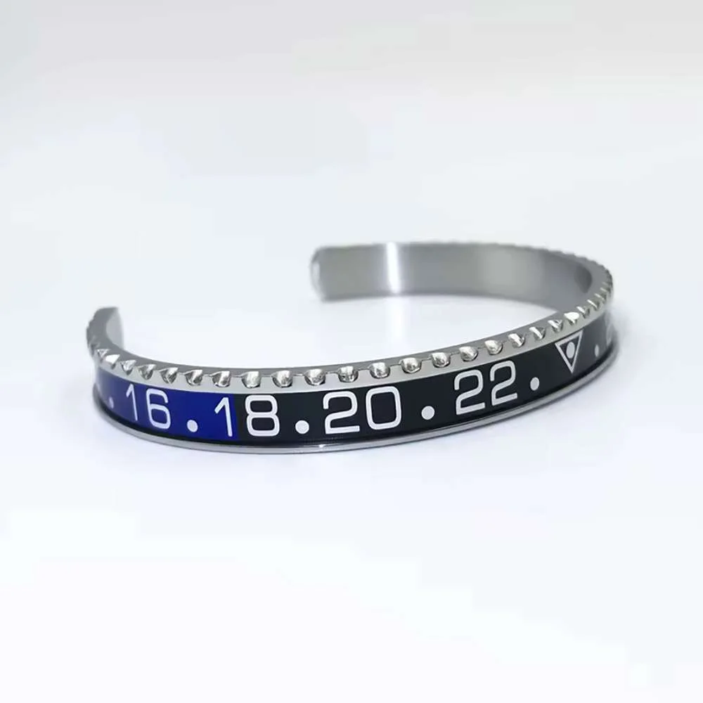 Φωτογραφία προϊόντος: OEM Μπλε μαύρο αντρικό bracelet βραχιόλι ατσάλινο