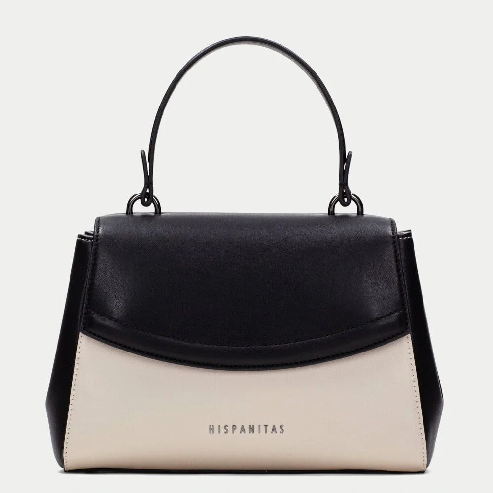 Φωτογραφία προϊόντος: Τσάντες ώμου Γυναικείες Hispanitas BI243539 Covent με ιμάντα σε μαύρο με μπεζ χρώμα