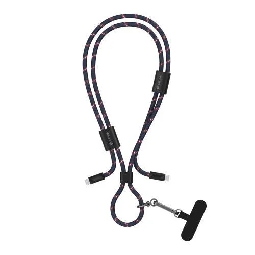 Φωτογραφία προϊόντος: Καλώδιο Σύνδεσης USB 2.0 Woven Adjustable Lanyard Devia EC428 USB C σε USB C PD 60W 1.6m Cable Pro5 Σκούρο Μπλε N68615