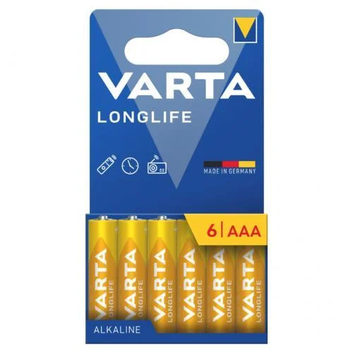 Φωτογραφία προϊόντος: Μπαταρία Alkaline Varta Longlife AAA LR03 Plastic Free (6 τεμ) N69464