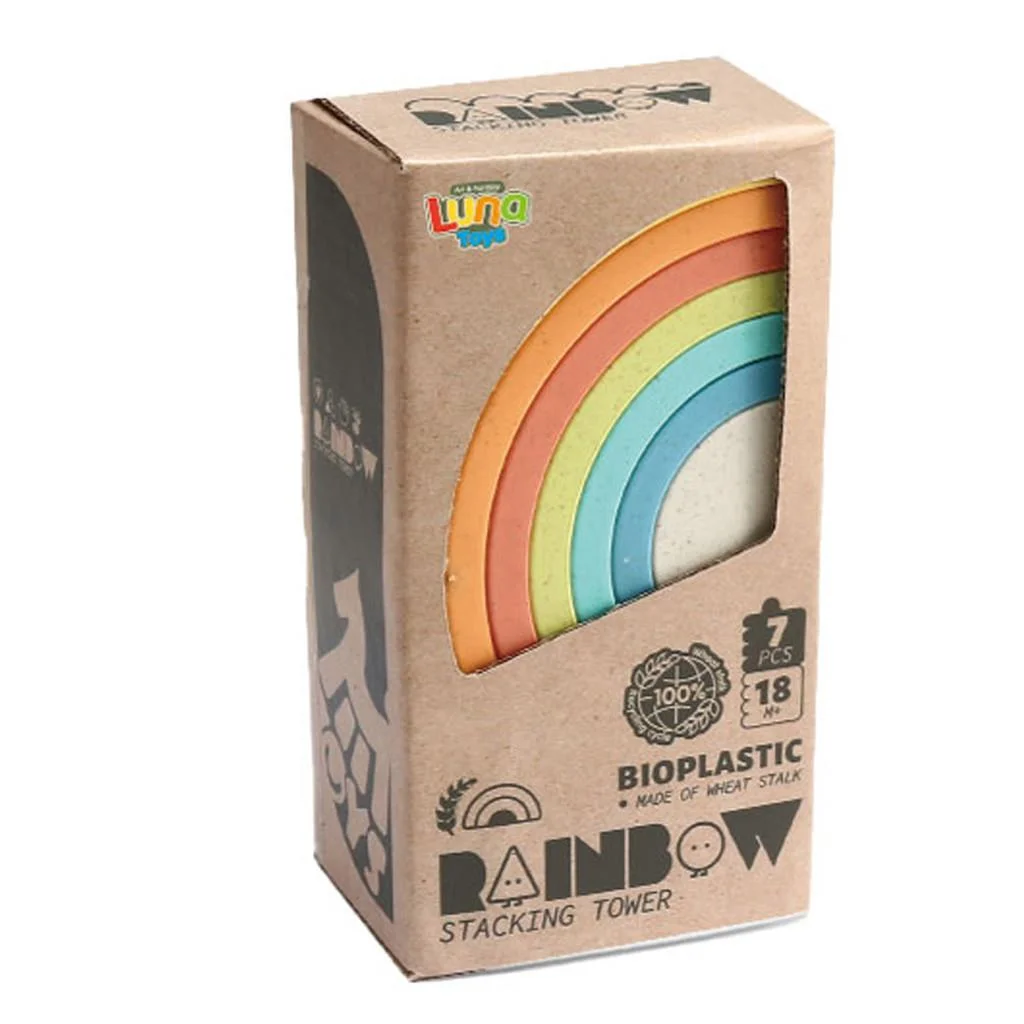 Φωτογραφία προϊόντος: Luna Toys Πύργος Ουράνιο Τόξο 7 τεμ 15,5x8,3x5,5 cm - Luna
