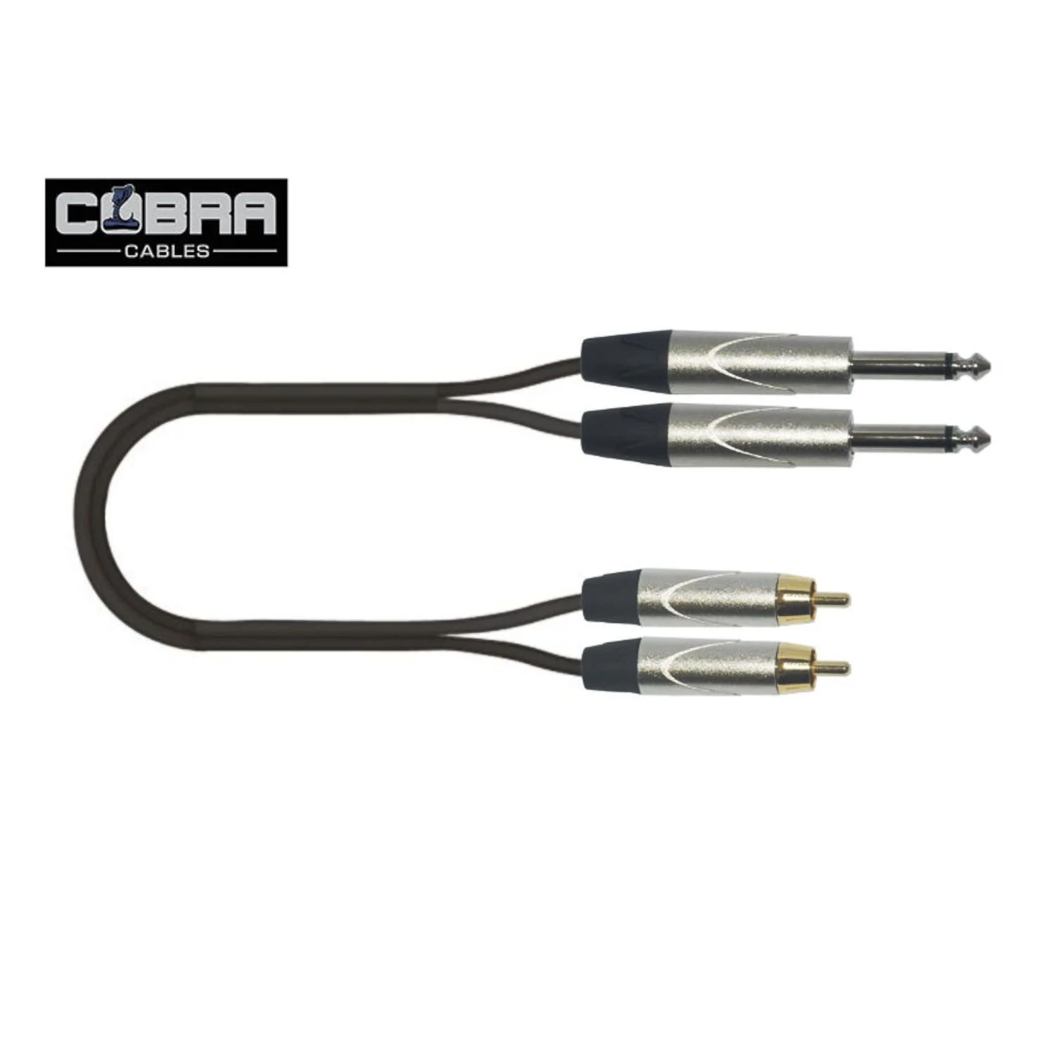 Φωτογραφία προϊόντος: Cobra Pro Proline 2 x RCA / 2 x 6.35mm Mono Jack Male cable | 3m (CL085-03)