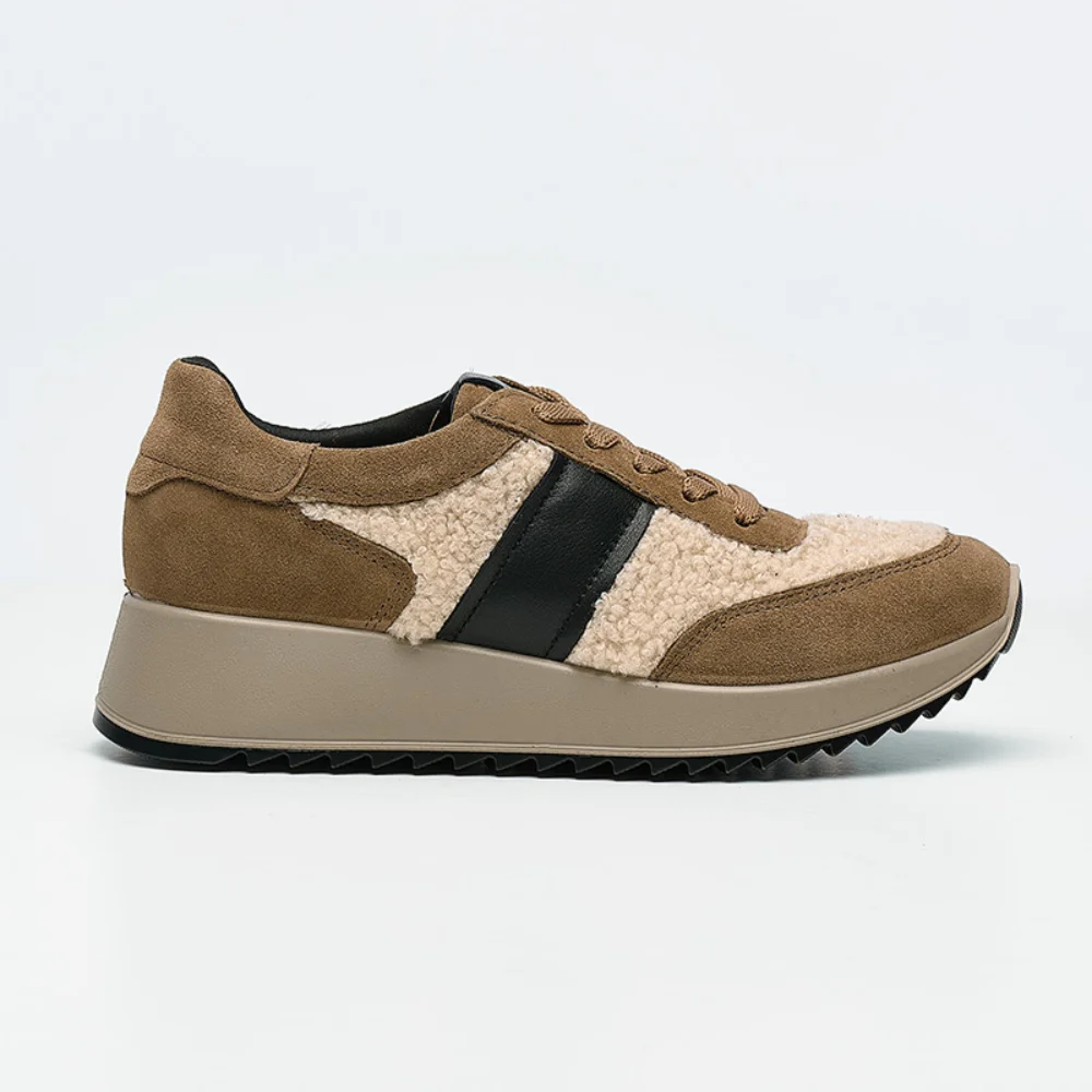 Φωτογραφία προϊόντος: Imac Sneakers Γυναικείο Δέρμα Nubuck/Teddy Καφέ IMA/858290 FANGO