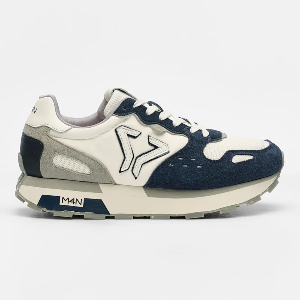 Φωτογραφία προϊόντος: Comart Sneakers Ανδρικό ύφασμα/δέρμα Άσπρο M4N/916045 BIANCO/BLU