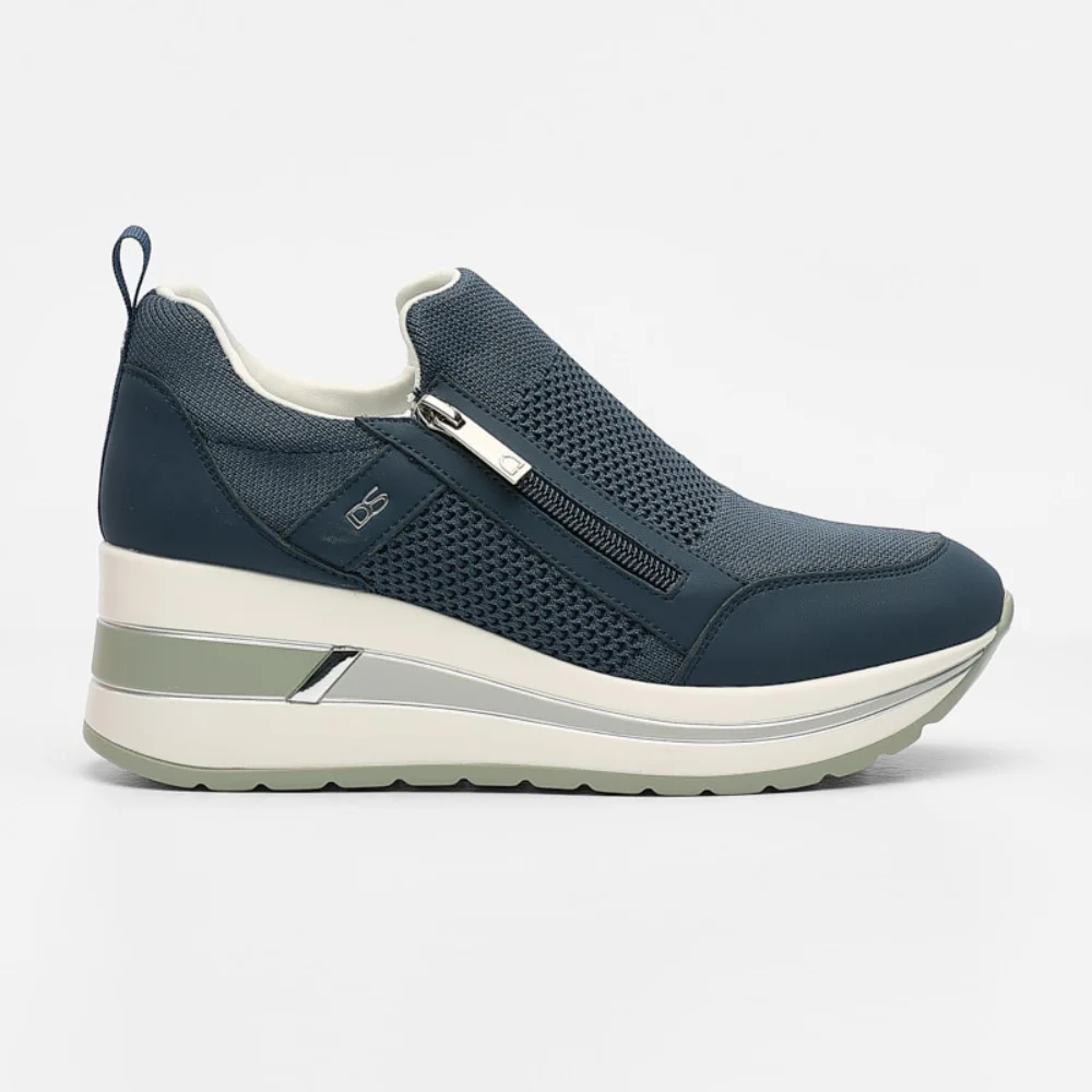 Φωτογραφία προϊόντος: Donna Serena Sneakers Γυναικείο ύφασμα/δέρμα Μπλέ DSE/6038 NAVY