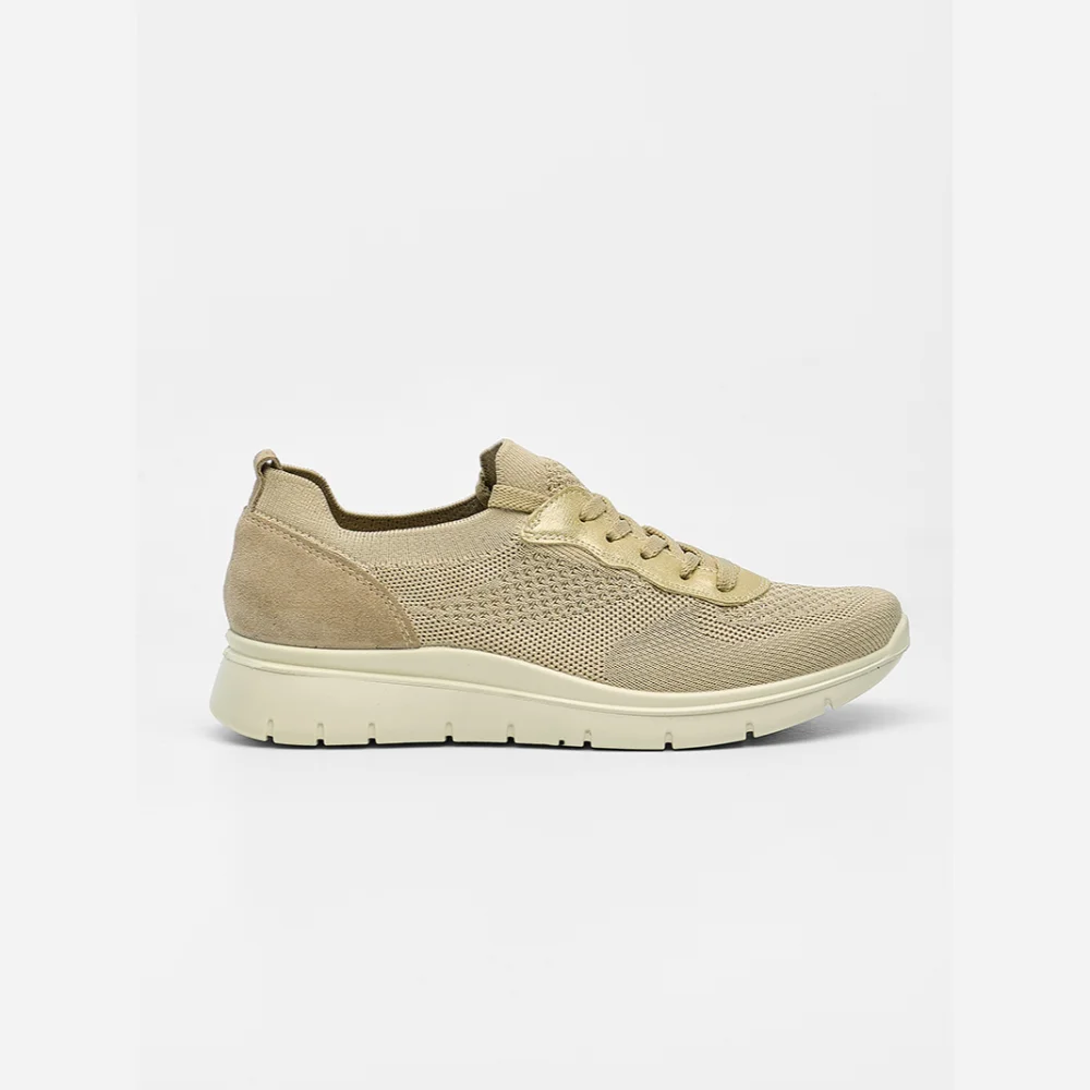 Φωτογραφία προϊόντος: Imac Sneakers Γυναικείο ύφασμα/δέρμα Μπεζ IMA/106210 CREAM