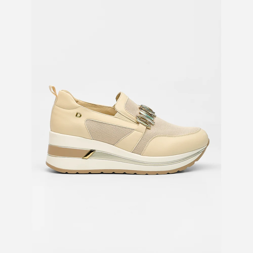 Φωτογραφία προϊόντος: Donna Serena Sneakers Γυναικείο δέρμα/ύφασμα Μπεζ DSE/6039 BEIGE