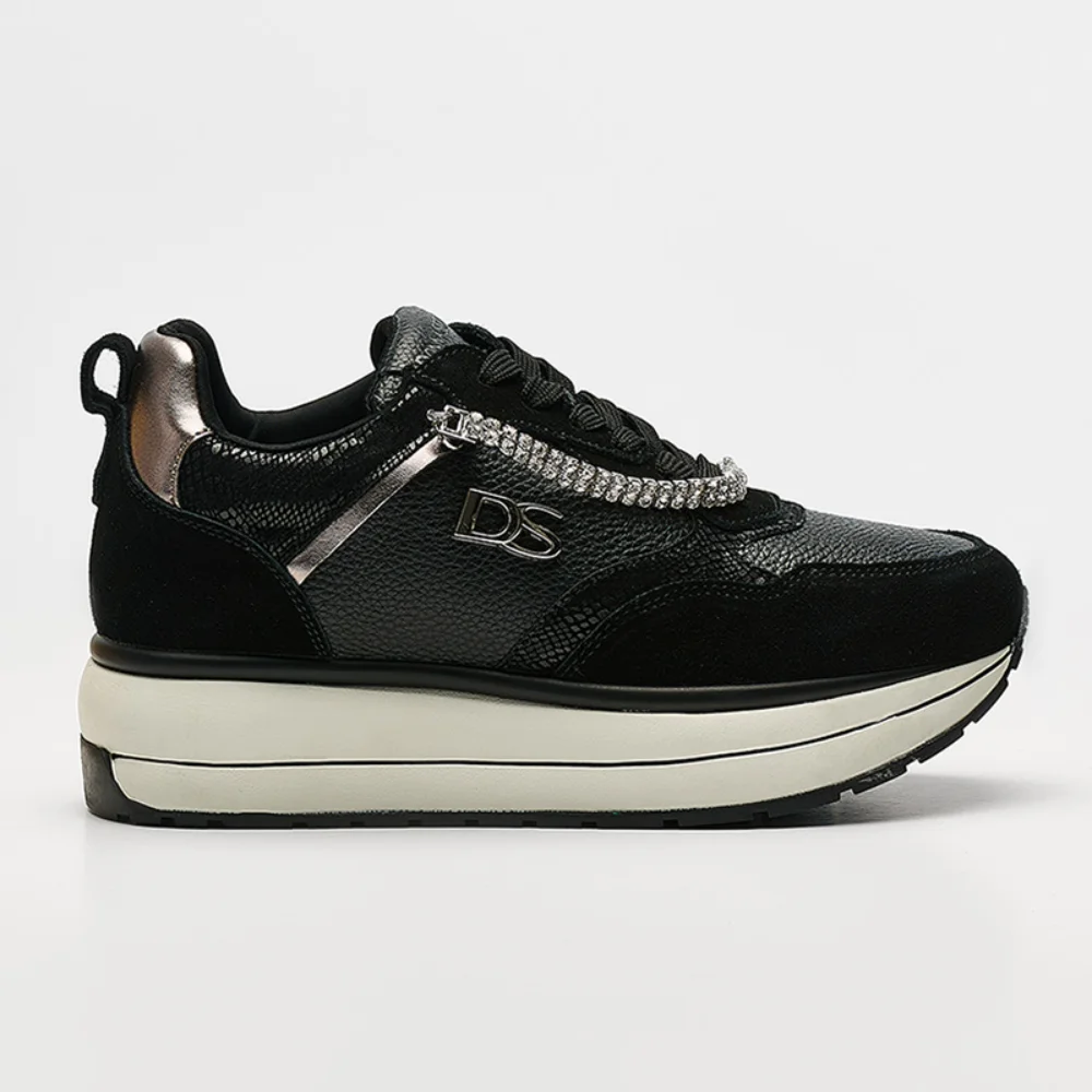 Φωτογραφία προϊόντος: Donna Serena Sneakers Γυναικείο Δέρμα/Άλλα Υλικά Μαύρο DSE/5534 NERO
