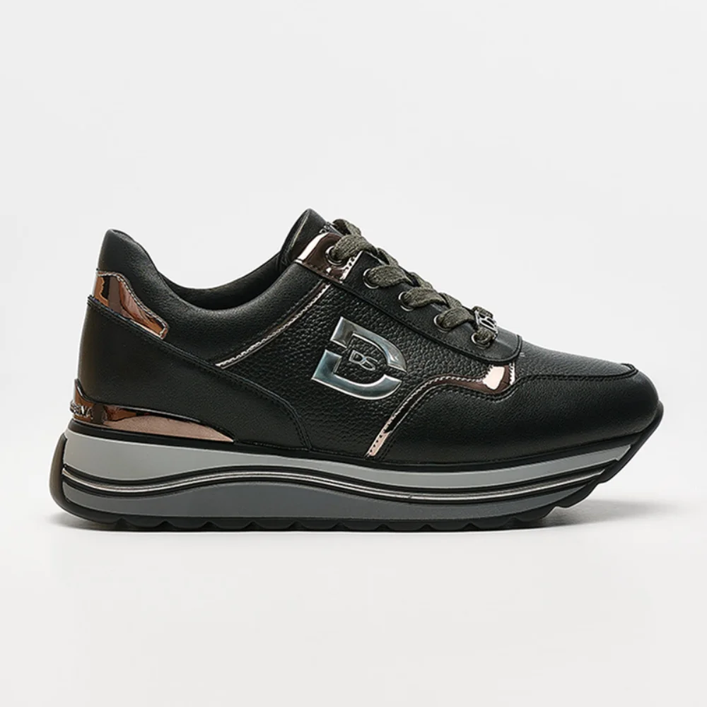 Φωτογραφία προϊόντος: Donna Serena Sneakers Γυναικείο Δέρμα/Άλλα Υλικά Μαύρο DSE/5521 NERO