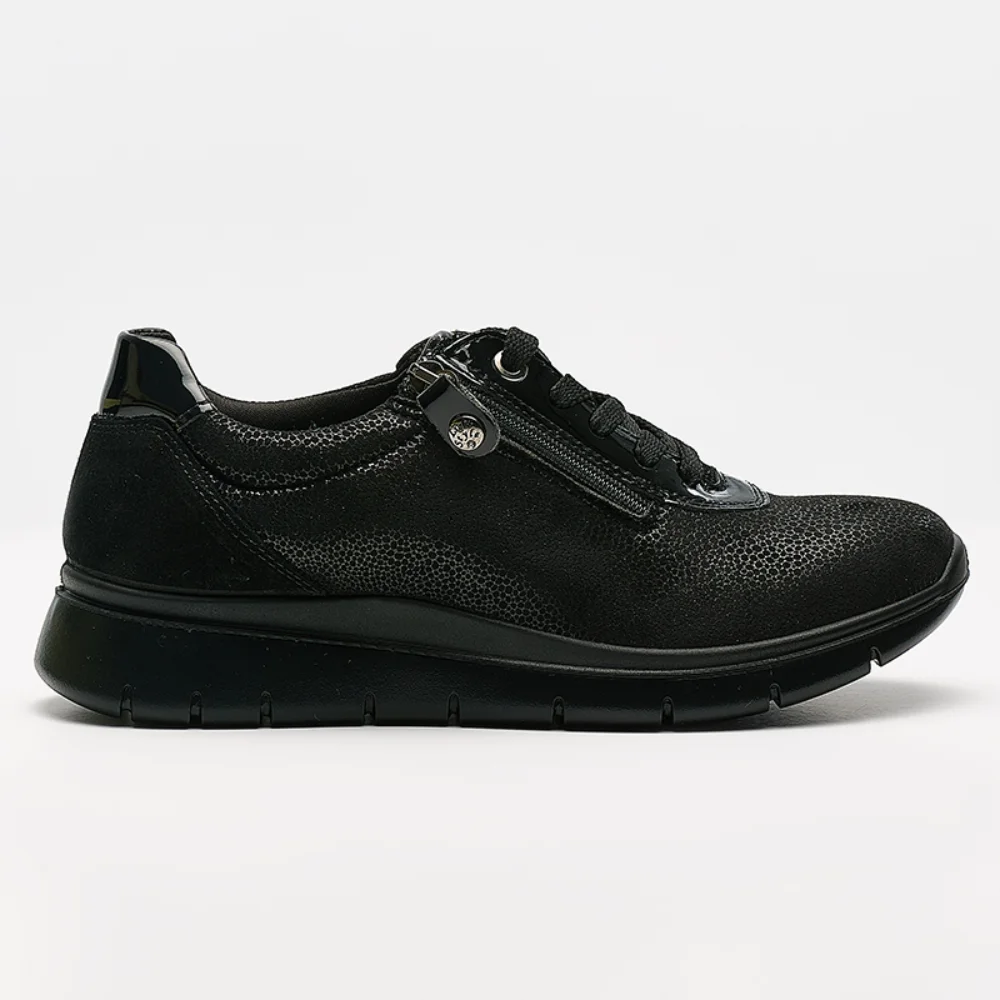 Φωτογραφία προϊόντος: Imac Sneakers Γυναικείο HT/Δέρμα Nubuck Μαύρο IMA/656160 SINT.P/NERO