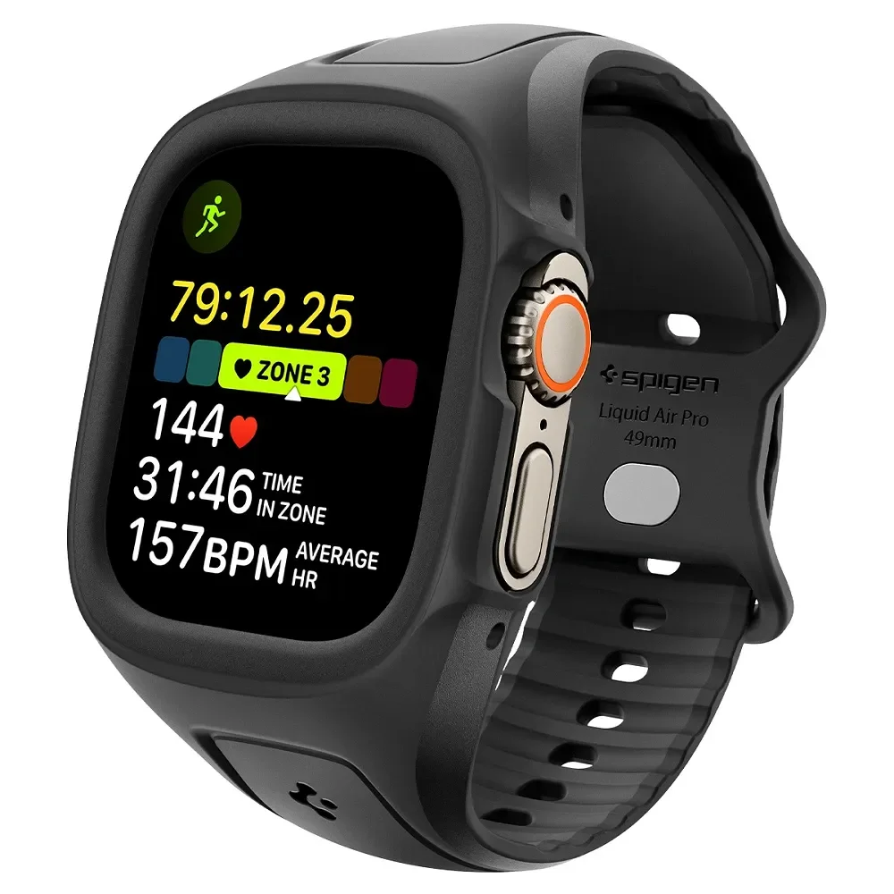Φωτογραφία προϊόντος: Spigen Θήκη – Λουράκι Liquid Air “Pro” Apple Watch Ultra 1 / 2 / 3 (49 mm) Black