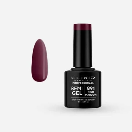 Φωτογραφία προϊόντος: ELIXIR Ημιμόνιμο βερνίκι 8ml – #891 (Rich maroon)