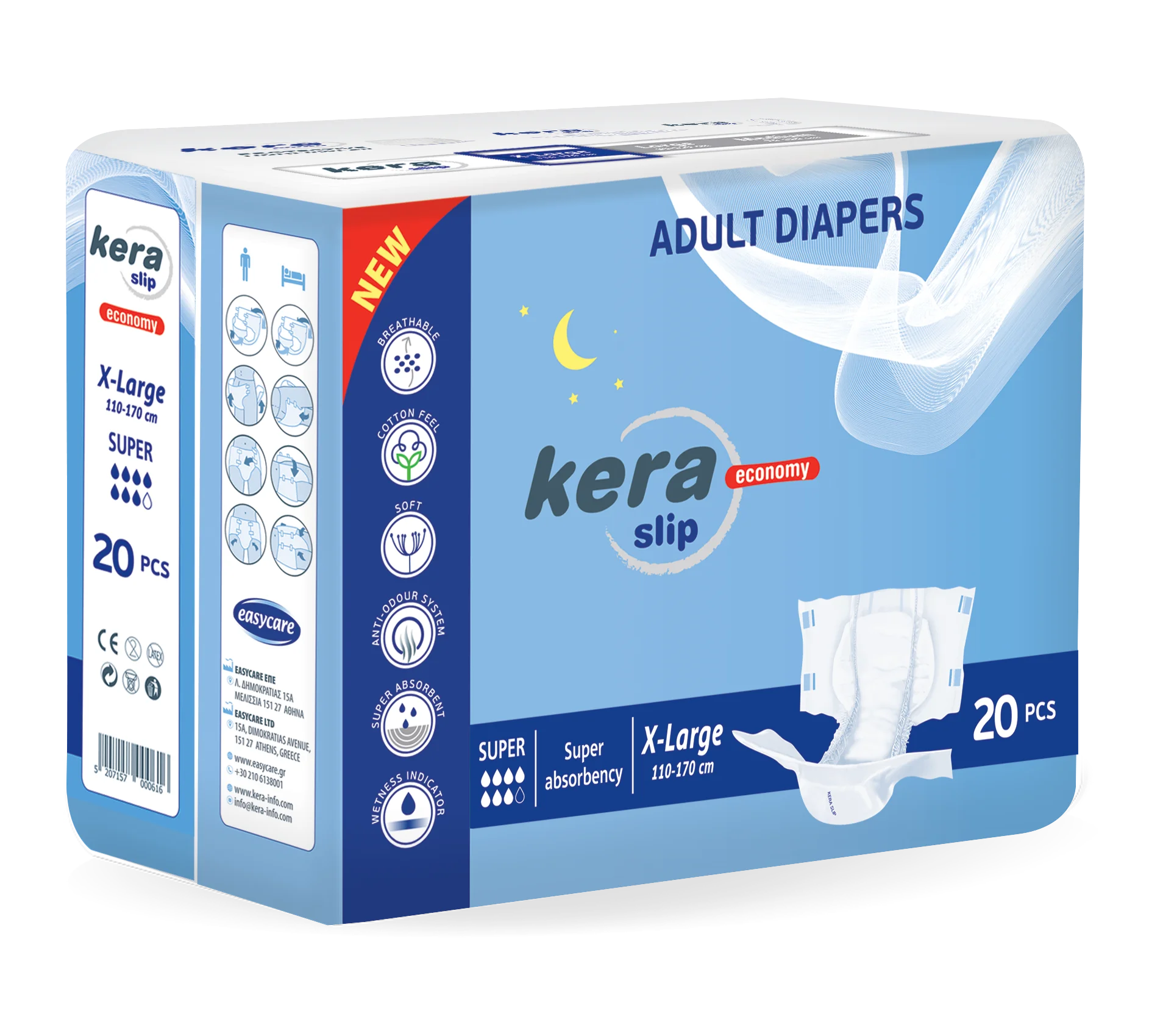 Φωτογραφία προϊόντος: Πανες ακρατειας Kera Slip XLarge Super 20 τεμαχιων