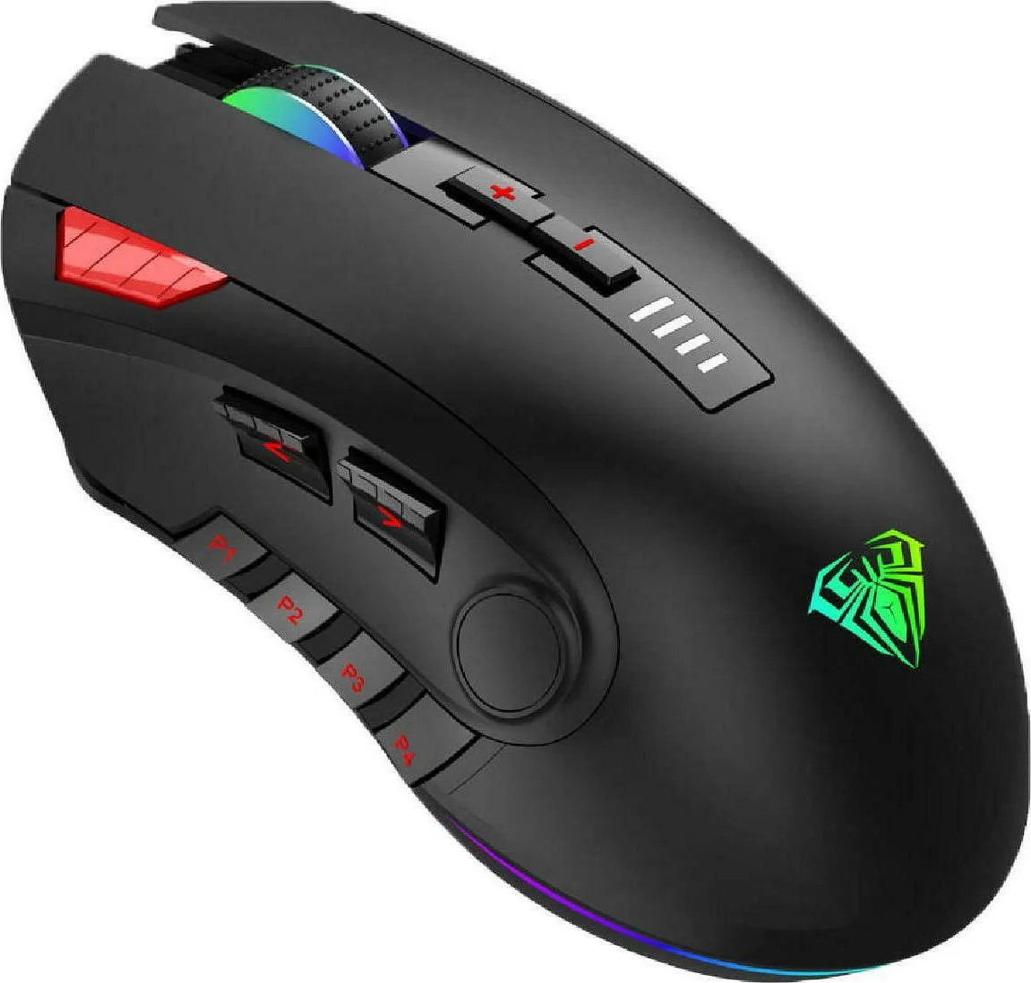 Φωτογραφία προϊόντος: AULA Fire H512 ενσύρματο gaming ποντίκι , 5000DPI, 12 πλήκτρα, RGB, μαύρο