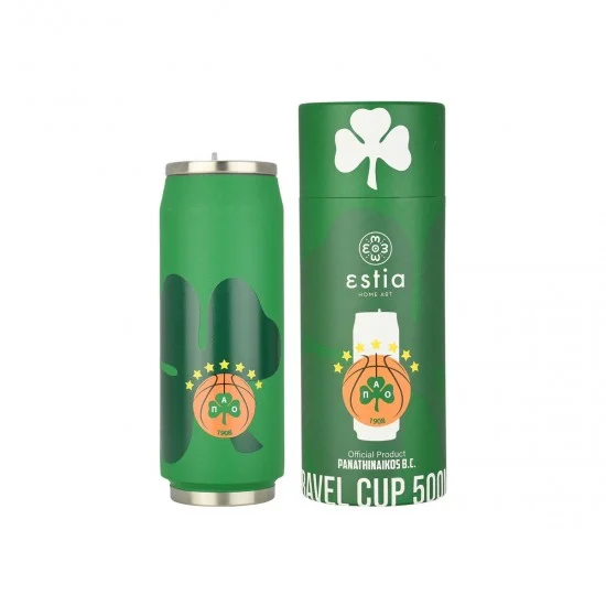 Φωτογραφία προϊόντος: Estia Home Art ΘΕΡΜΟΣ TRAVEL CUP PANATHINAIKOS BC EDITION 500ml