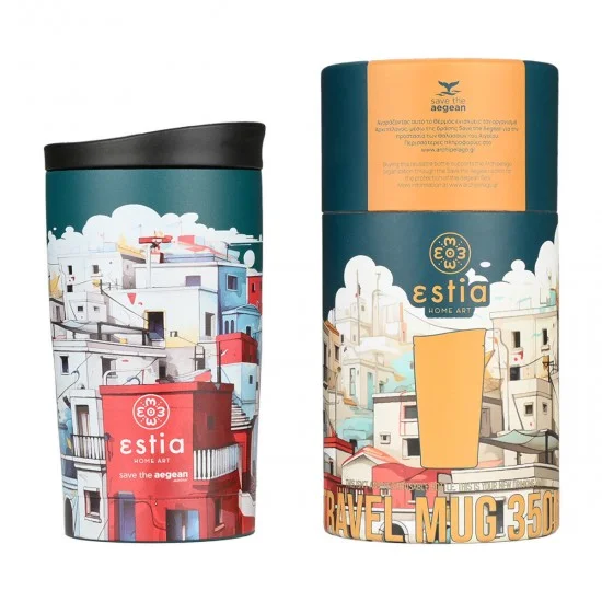 Φωτογραφία προϊόντος: Estia Home Art ΘΕΡΜΟΣ TRAVEL MUG SAVE THE AEGEAN 350ml URBAN MYTHOS