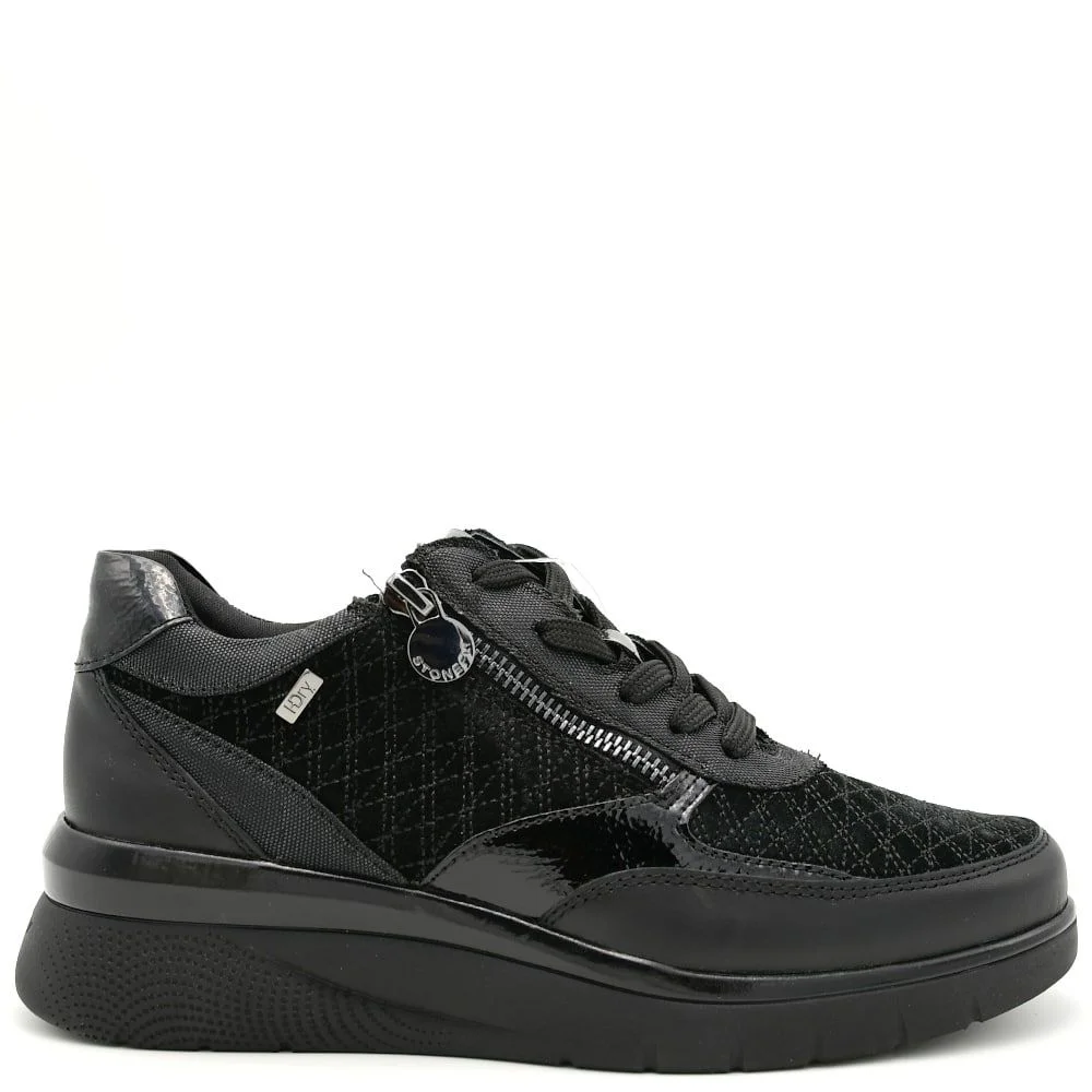 Φωτογραφία προϊόντος: Sneakers Γυναικεία Stonefly 219848 000 Cleryn hdry 15 velour/met σε μαύρο δέρμα σουέτ