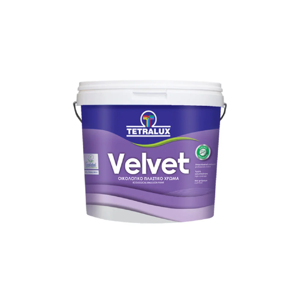 Φωτογραφία προϊόντος: Tetralux Velvet Πλαστικό Οικολογικό Χρώμα Λευκό Ματ 9 lt
