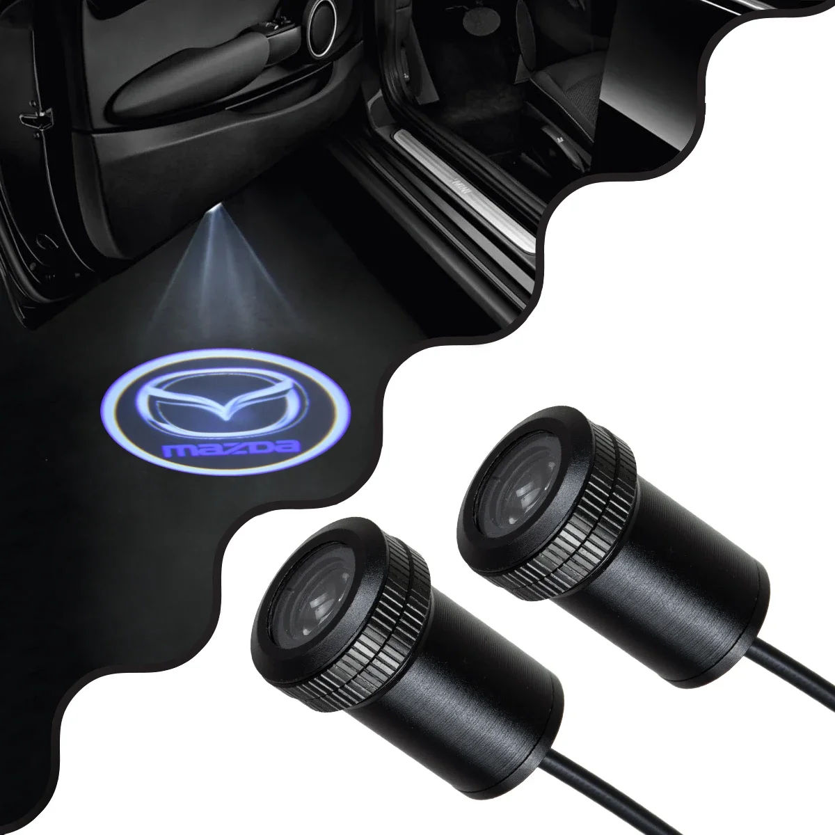 Φωτογραφία προϊόντος: GloboStar® 81613 MAZDA Ghost Car Brand Logo Projector LED CREE XHP35 3W 240lm 120° DC 12V IP20 6000K