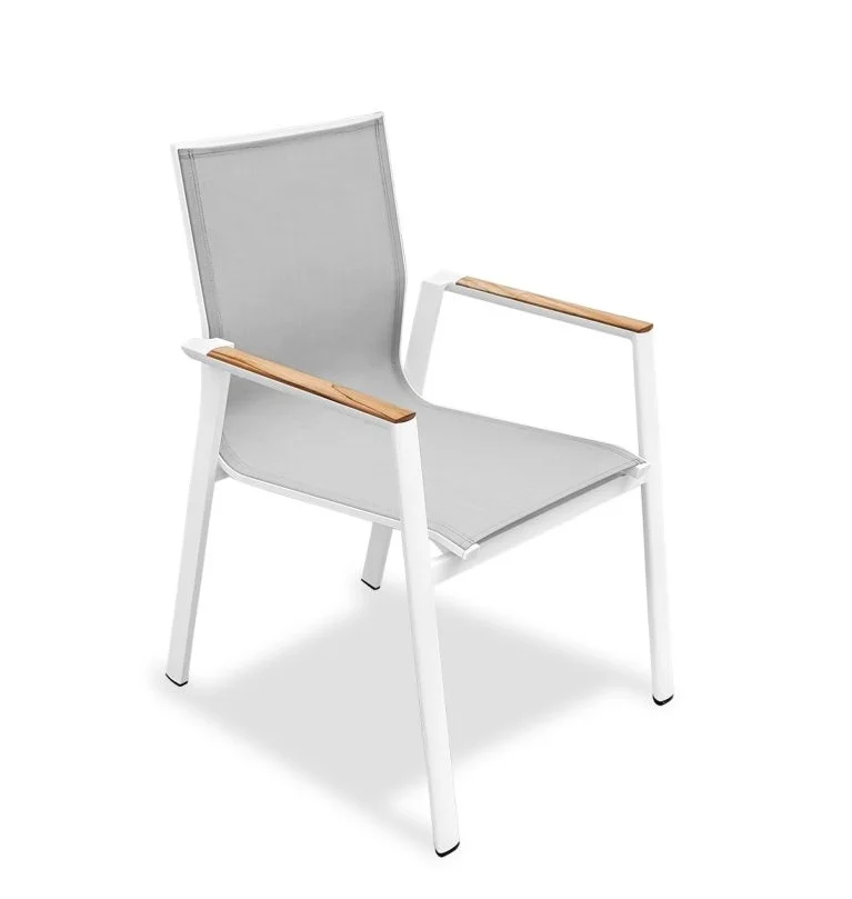 Φωτογραφία προϊόντος: Πολυθρόνα Textilene Teak "Aspen" White (ARTIE) (AR-ASPEN-CH-WH)
