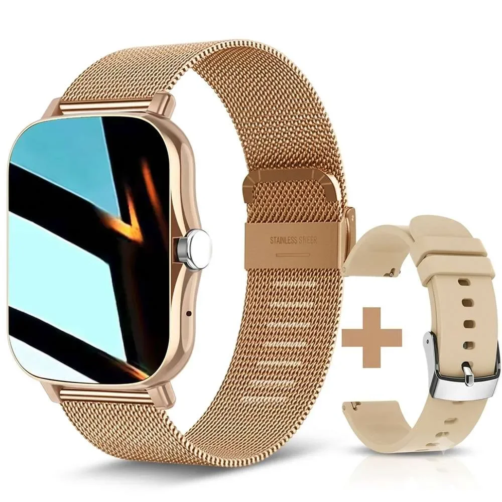 Φωτογραφία προϊόντος: OEM Smartwatch χρυσό με παλμογράφο γυναικείο δώρο λουράκι