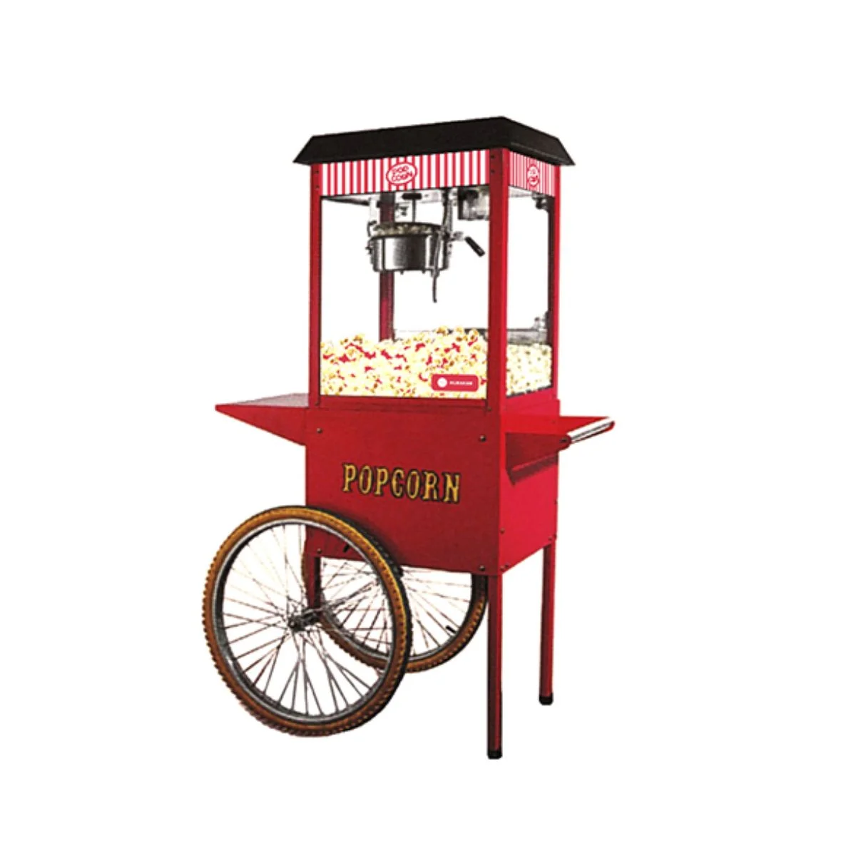 Φωτογραφία προϊόντος: Hurakan Τρόλεϊ με Μηχανή Pop Corn PCORN-T