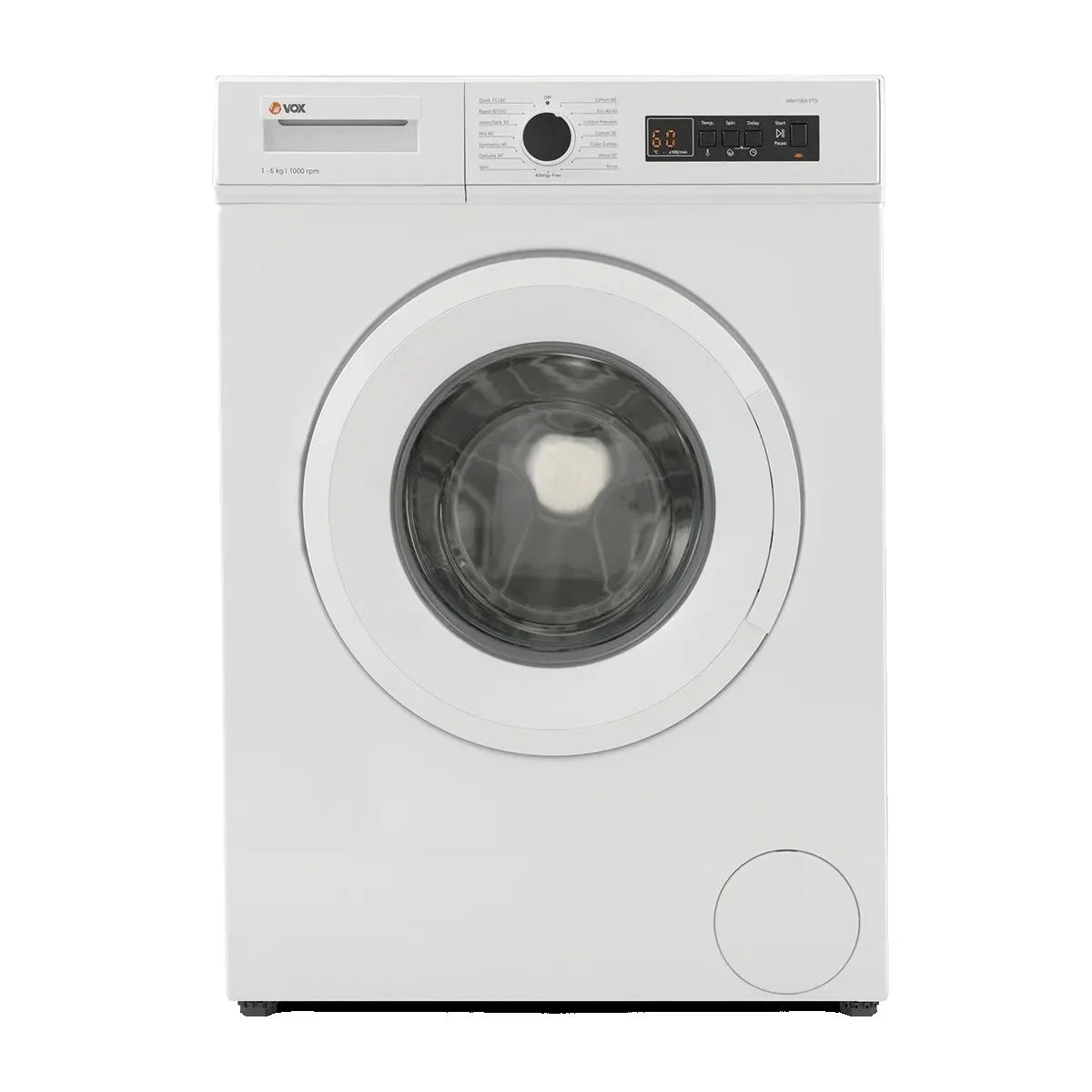 Φωτογραφία προϊόντος: Vox Electronics Πλυντήριο Ρούχων 6kg 1000rpm Λευκό VOX WM1060-YTD