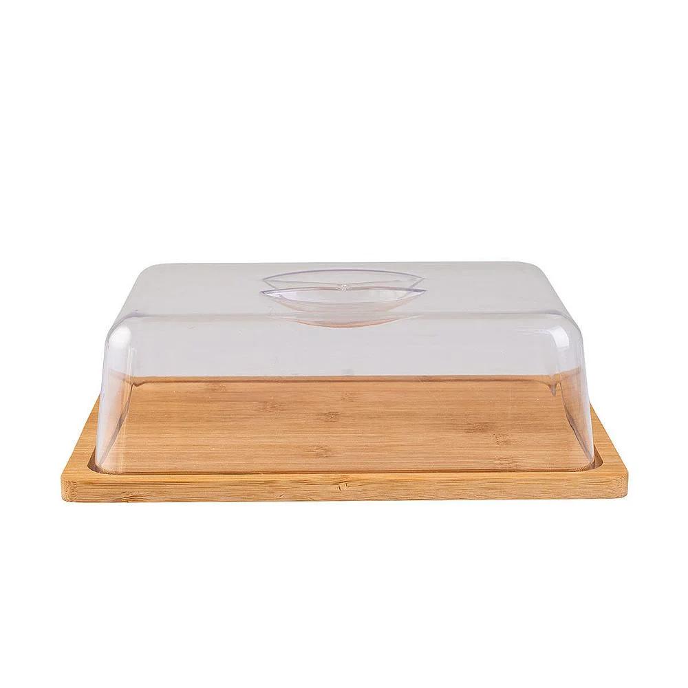 Φωτογραφία προϊόντος: Βάση Τυριών Bamboo Essentials Με Πλαστικό Καπάκι 24x18x7.5cm Estia 01-12960
