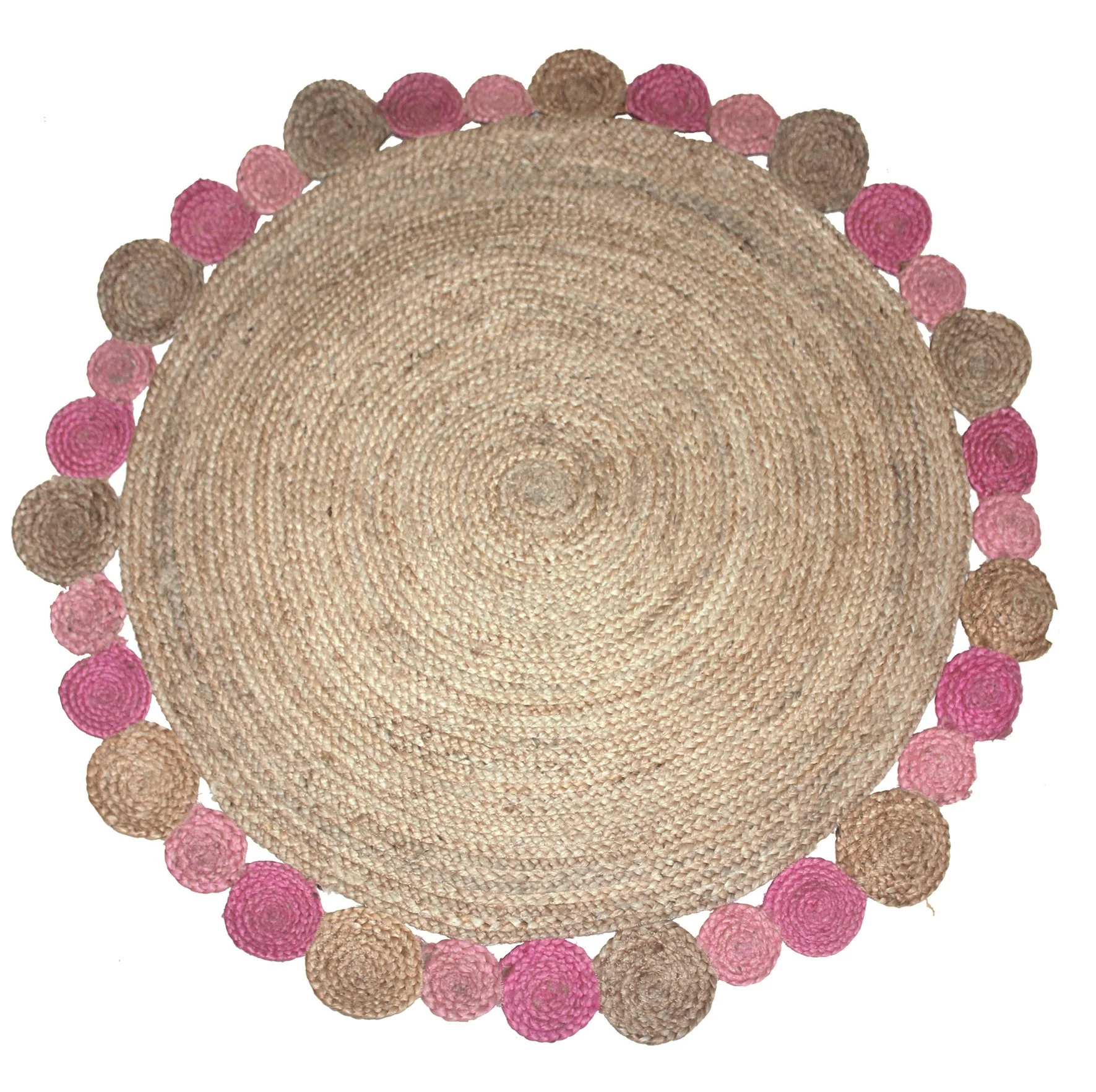 Φωτογραφία προϊόντος: ΧΑΛΙ ΓΙΟΥΤΑ PAVIA PINK ROUND - Klonaras Home Fashion 150cm-Στρογγυλό