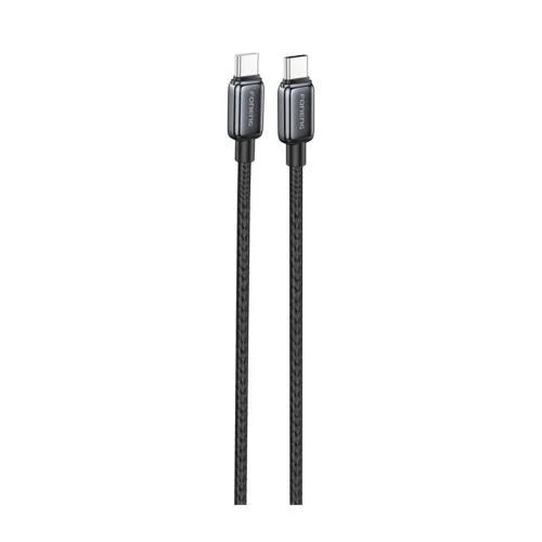 Φωτογραφία προϊόντος: Καλώδιο Σύνδεσης USB 2.0 Foneng X119 Zinc Alloy Head Braided USB C σε USB C 100W 1m Μαύρο N68677