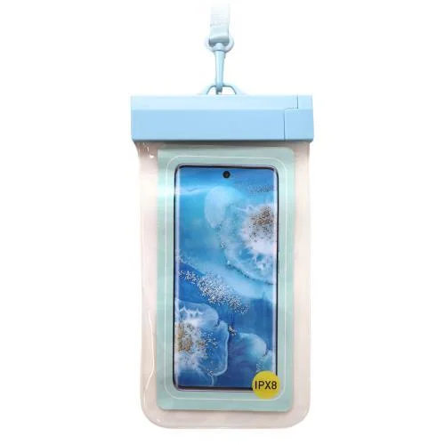 Φωτογραφία προϊόντος: Waterproof Θήκη inos για Smartphones έως 6.9" Διάφανο-Γαλάζιο N64876