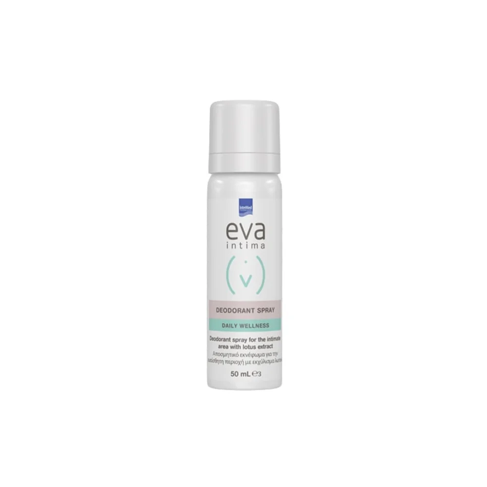 Φωτογραφία προϊόντος: EVA INTIMA Deodorant Spray Αποσμητικό Εκνέφωμα για την Ευαίσθητη Περιοχή με Εκχύλισμα Λωτού (50ml)