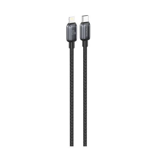 Φωτογραφία προϊόντος: Καλώδιο Σύνδεσης USB 2.0 Foneng X119 Zinc Alloy Head Braided USB C σε Lightning PD 27W 1m Μαύρο N68722