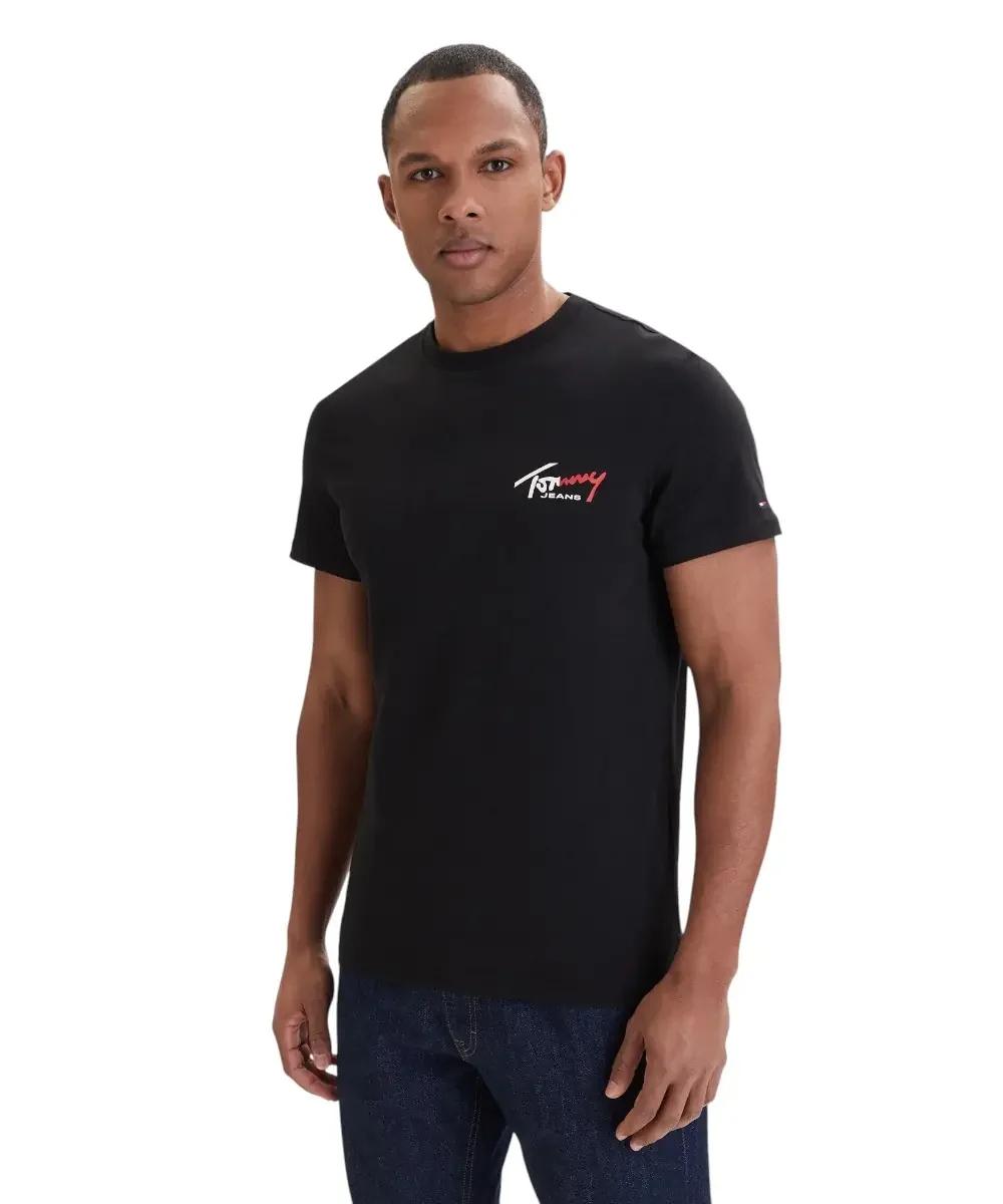 Φωτογραφία προϊόντος: Tommy Hilfiger - Ανδρικό T-shirt Tjw Sign Slim Fit DM0DM22538-BDS Μαύρο