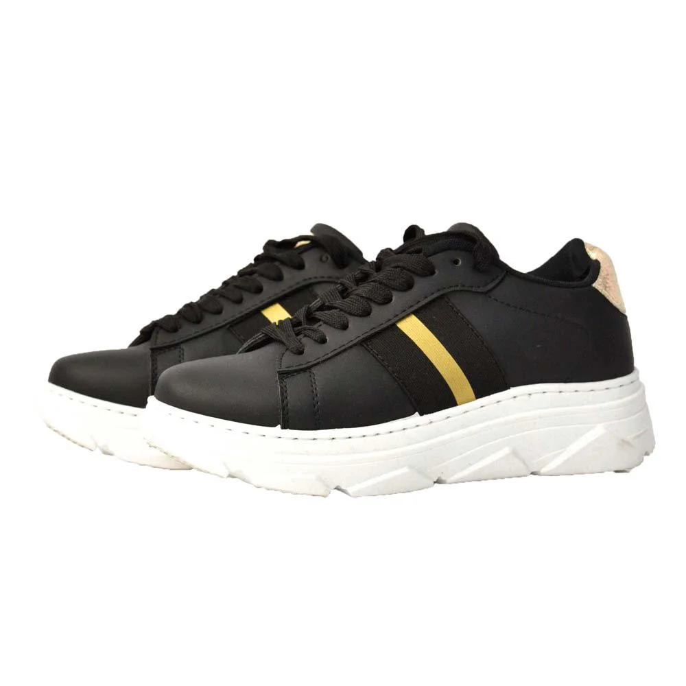 Φωτογραφία προϊόντος: Potre Γυναικεία sneakers με χρυσή λεπτομέρεια / Μαύρο