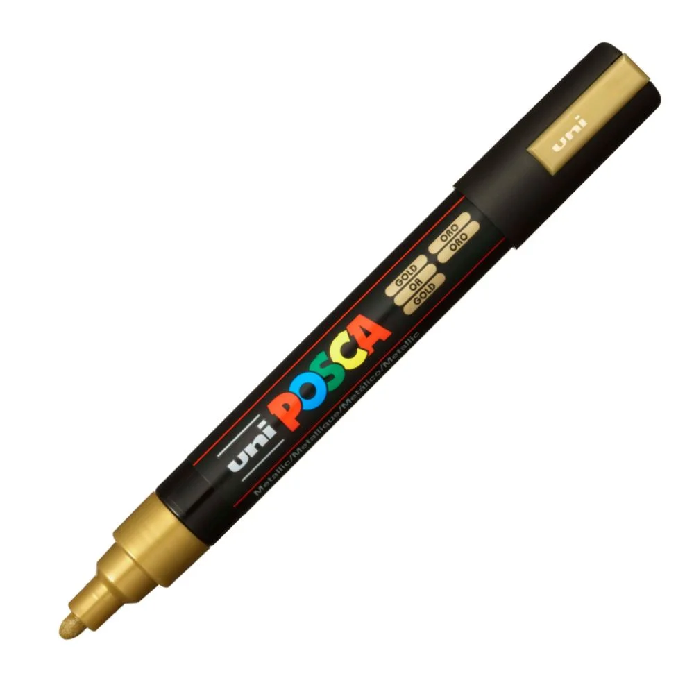 Φωτογραφία προϊόντος: Uni-Posca Μαρκαδόρος Xρυσό Posca PC-5M Uni-Ball
