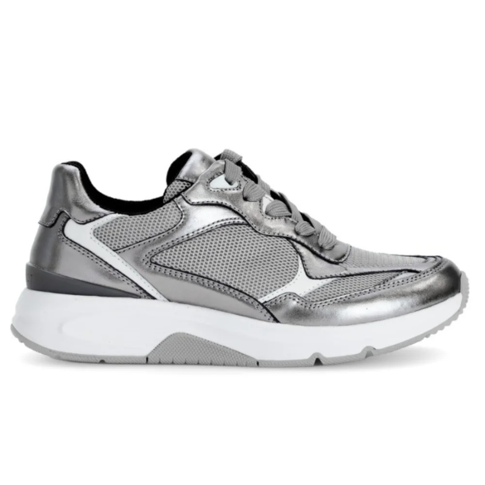 Φωτογραφία προϊόντος: Gabor Sneakers Γυναικείο δέρμα/ύφασμα Ασημί GAB/56893 69-SILBER