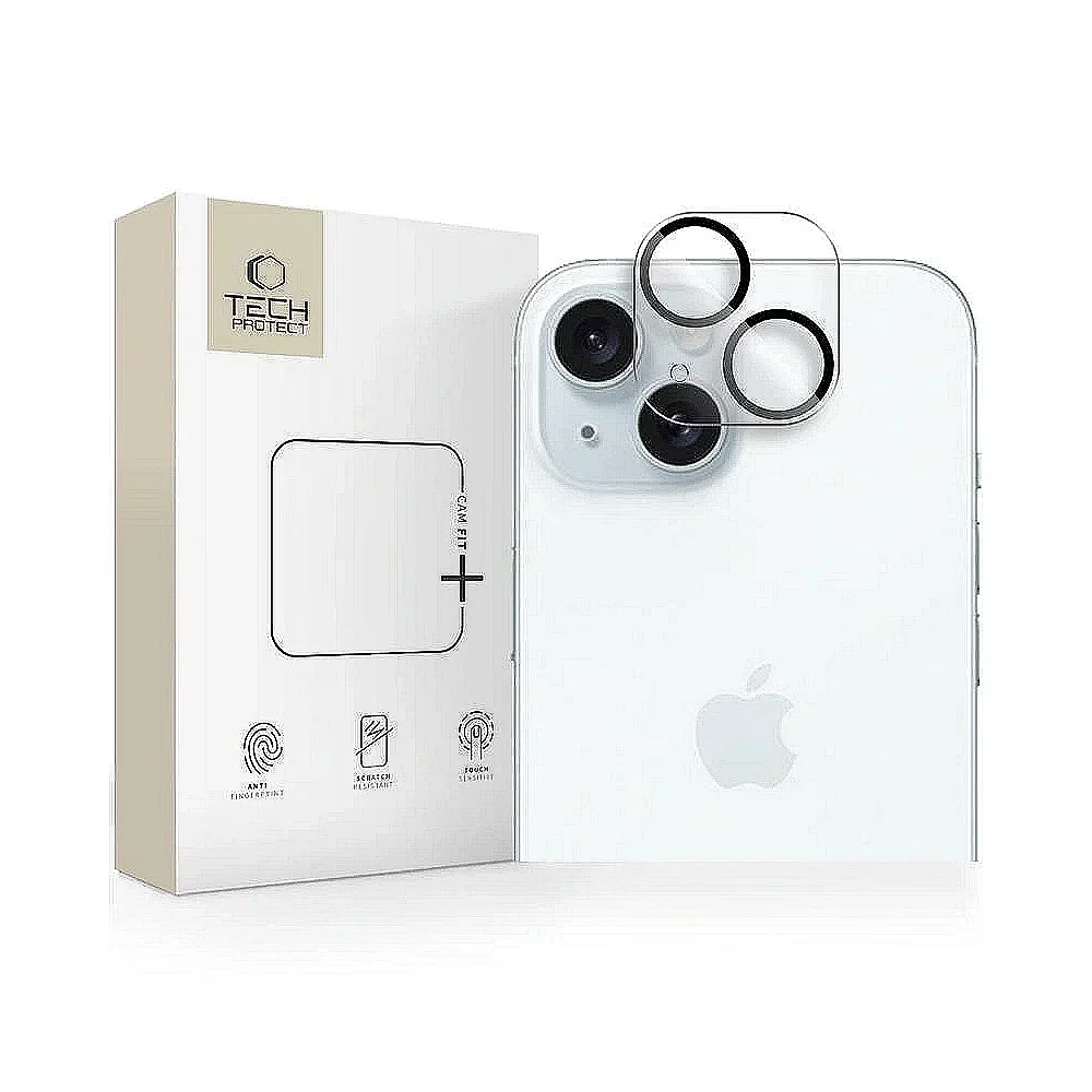 Φωτογραφία προϊόντος: Tech-Protect Cam Fit+ Camera Lens Protector iPhone 14 / 14 Plus / 15 / 15 Plus Clear