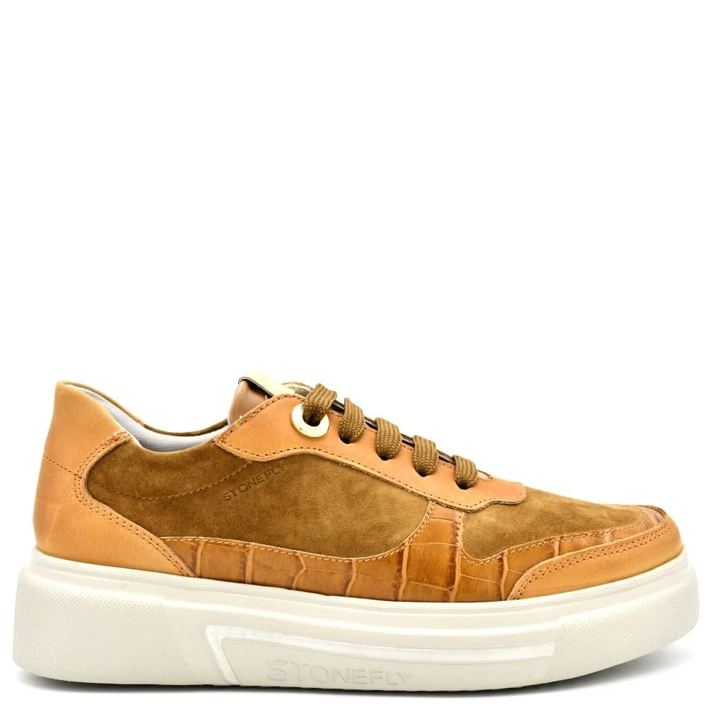 Φωτογραφία προϊόντος: Sneakers Γυαικεία Stonefly 217101 009 Allegra 3 calfσε καφέ ανοιχτό δέρμα