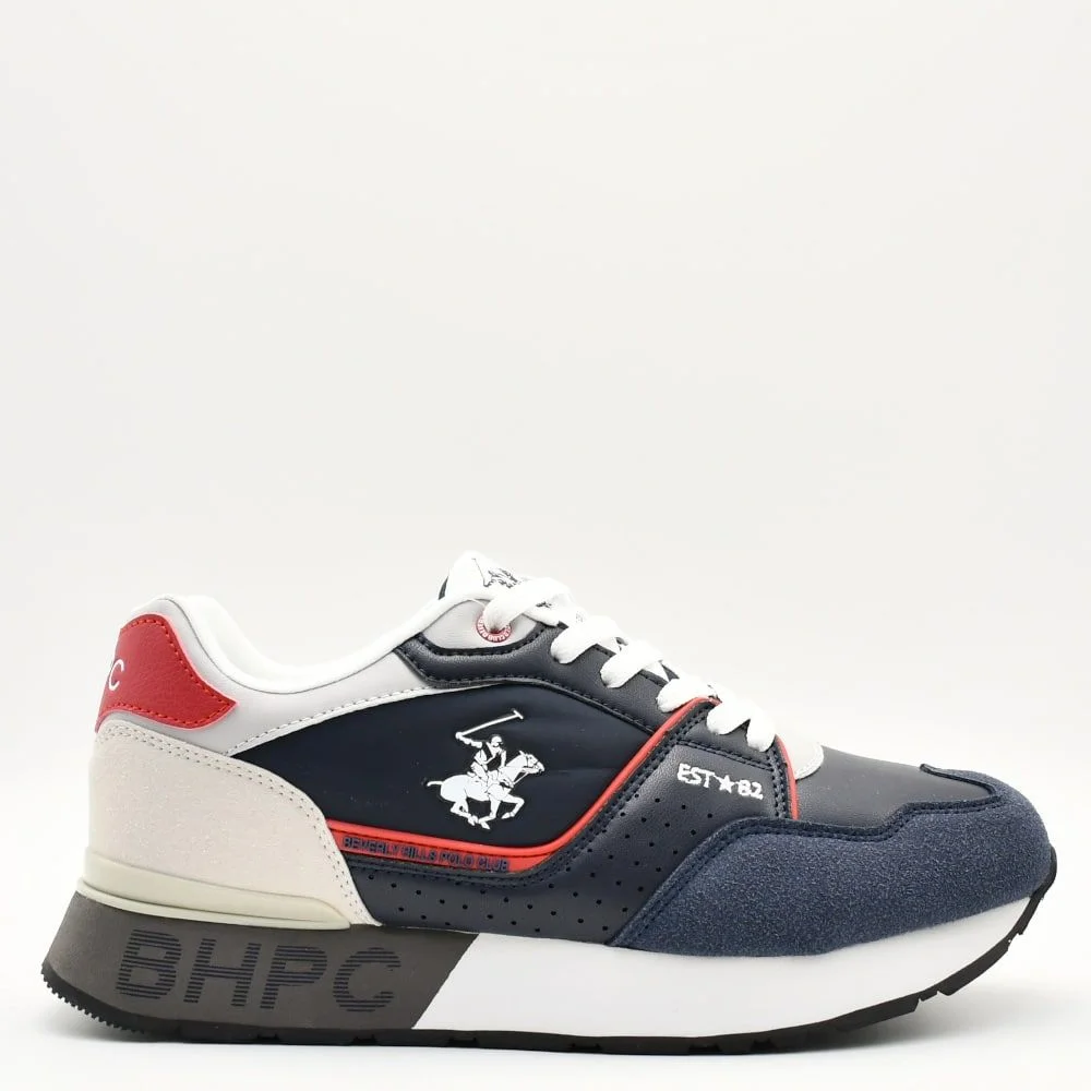 Φωτογραφία προϊόντος: Sneakers Ανδρικά Beverly Hills Polo Club 6848 σε χρώμα μπλε με multicolor λεπτομερείς