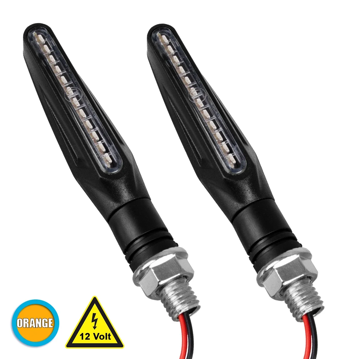 Φωτογραφία προϊόντος: GloboStar® 81754 ΣΕΤ 2 x Φλάς Μοτοσυκλέτας Universal Line LED SMD 5050 5W DC 12V με Τρεχούμενο Εφέ Φωτισμού Πορτοκαλί Αδιάβροχα IP65