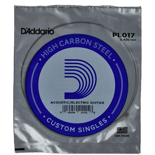 Φωτογραφία προϊόντος: dAddario D'Addario PL017 Plain Steel Χορδή Ακουστικής/ Ηλεκτρικής Κιθάρας