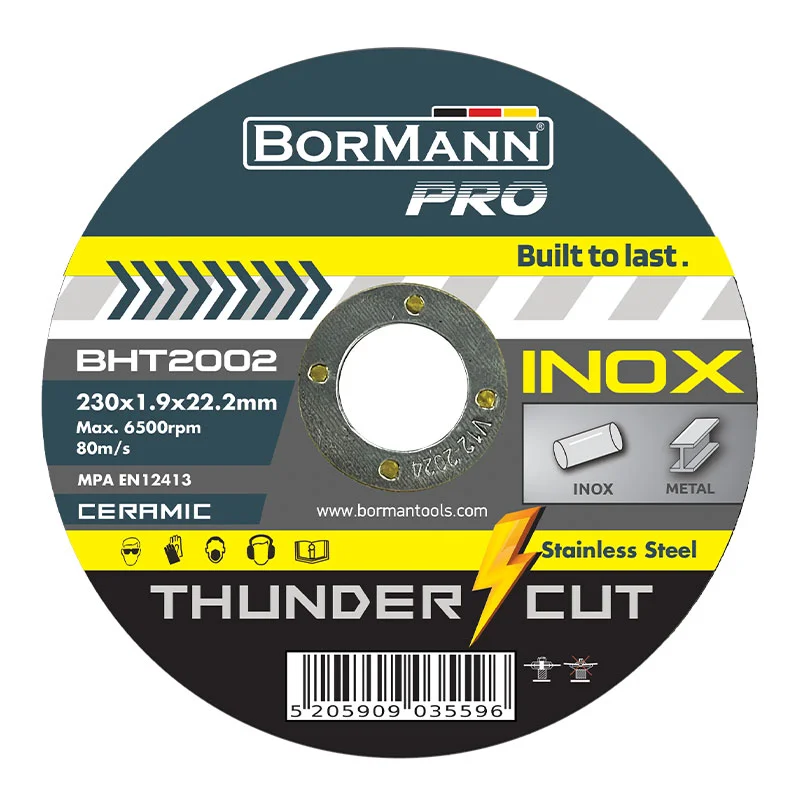 Φωτογραφία προϊόντος: BORMANN Δίσκος Κοπής Thunder Cut Inox Extra Long Ceramic Φ230x1.9mm BHT2002