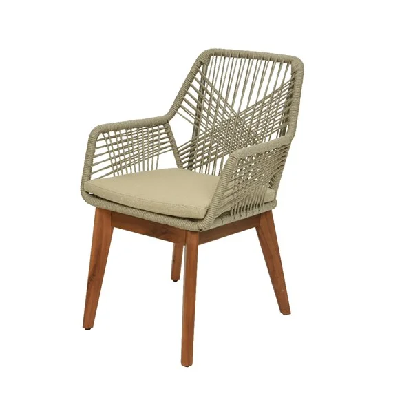 Φωτογραφία προϊόντος: Πολυθρόνα Dinning Rope Design Wood Seville II Beige (Kaemingk) (KM-841012)