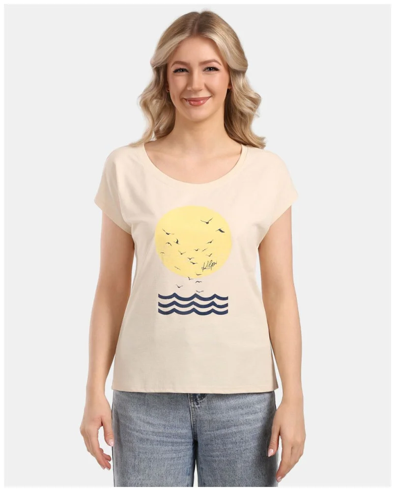 Φωτογραφία προϊόντος: Γυναικείο T-shirt Πεζοπορίας Kilpi Arony-W Beige Quick Dry - 1L0304KI-BEG