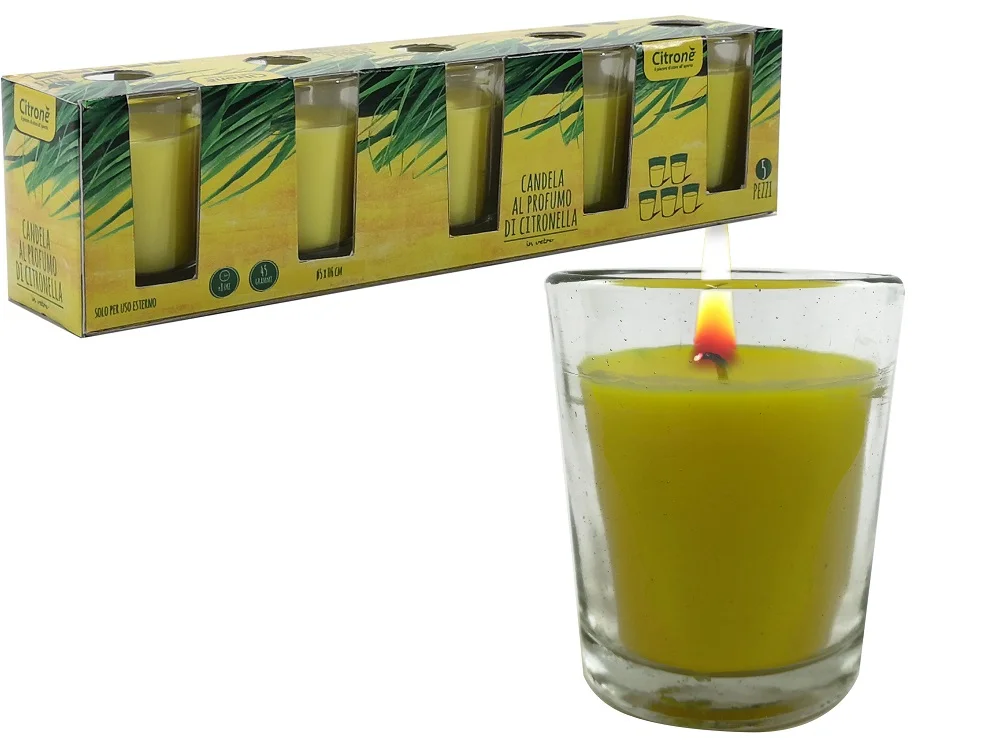 Φωτογραφία προϊόντος: Smart Market Κερί 45g Άρωμα Lemongrass Σε Γυάλινο Ποτήρι Φ5x6cm Σετ 5Τμχ