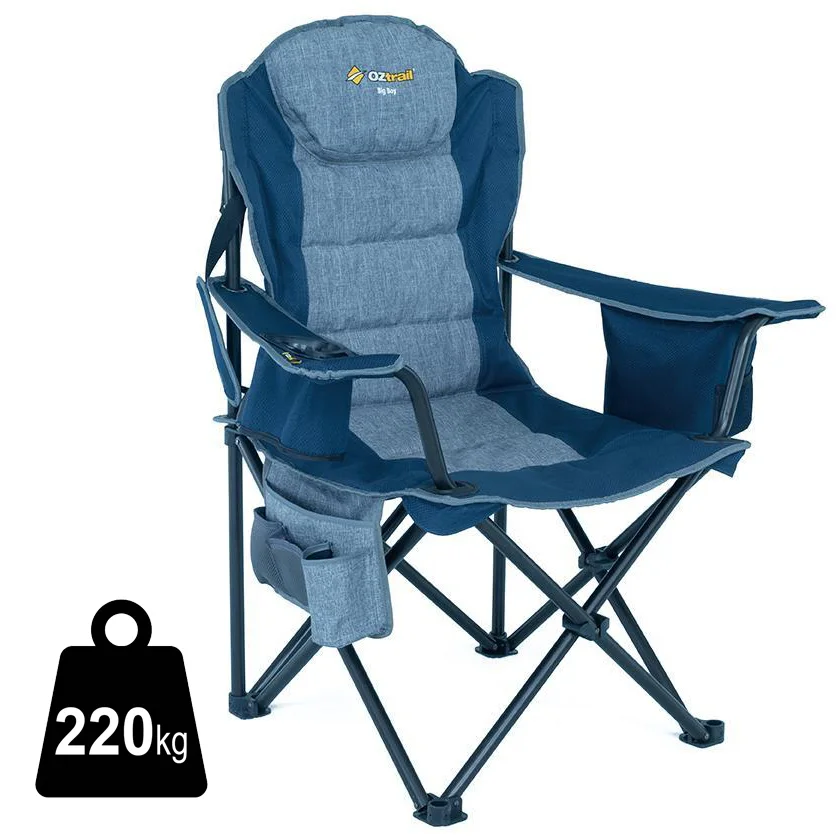 Φωτογραφία προϊόντος: Καρέκλα Camping OZTRAIL BIG BOY Σκούρο Μπλε Ύφασμα/Μέταλλο 98x61x105cm