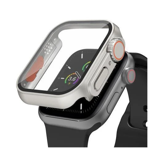 Φωτογραφία προϊόντος: Θήκη PC με Tempered Glass Ahastyle WG115 Apple Watch 7/ 8/ 9 45mm Upgrade σε Ultra Ασημί N66873