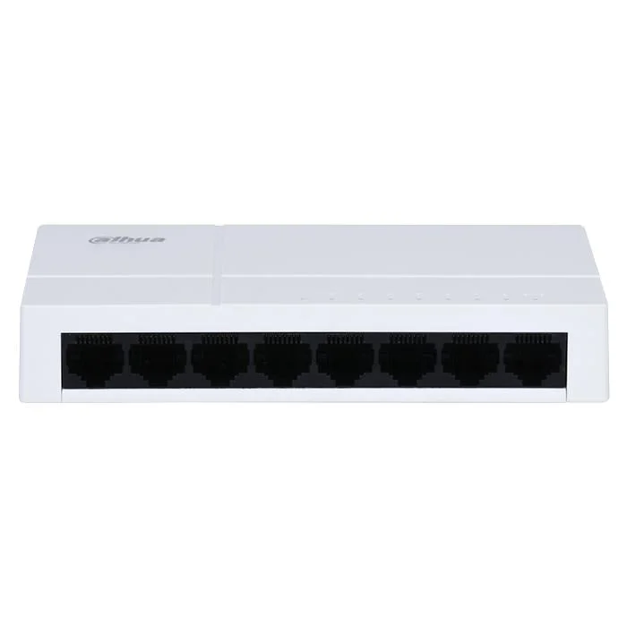 Φωτογραφία προϊόντος: DAHUA 8-Port Unmanaged Gigabit Switch 10/100/1000, σε λευκό χρώμα.