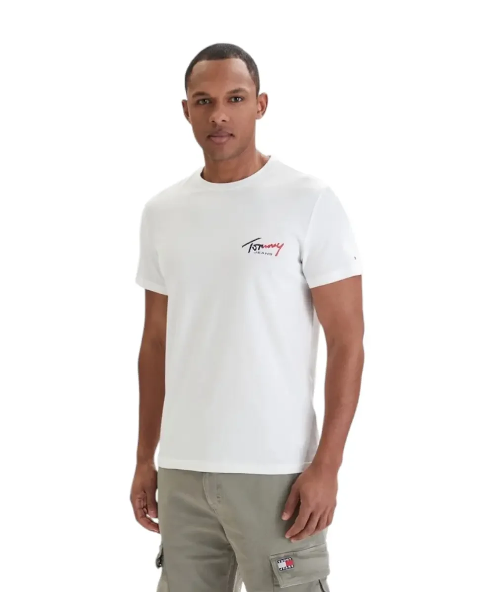 Φωτογραφία προϊόντος: Tommy Hilfiger - Ανδρικό T-shirt Tjw Sign Slim Fit DM0DM22538-YBL Εκρού